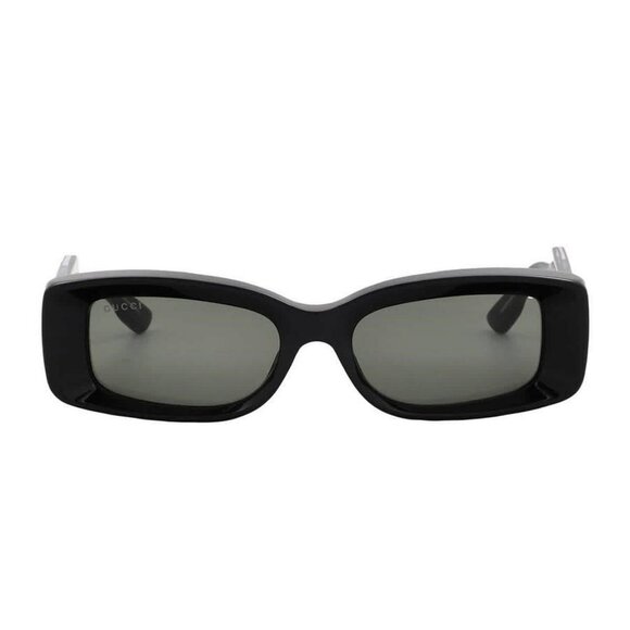 New Authentic Gucci Grey Rectangular Ladies Sunglasses GG1528S 001 53 GG1528S 00 - Picture 1 of 6